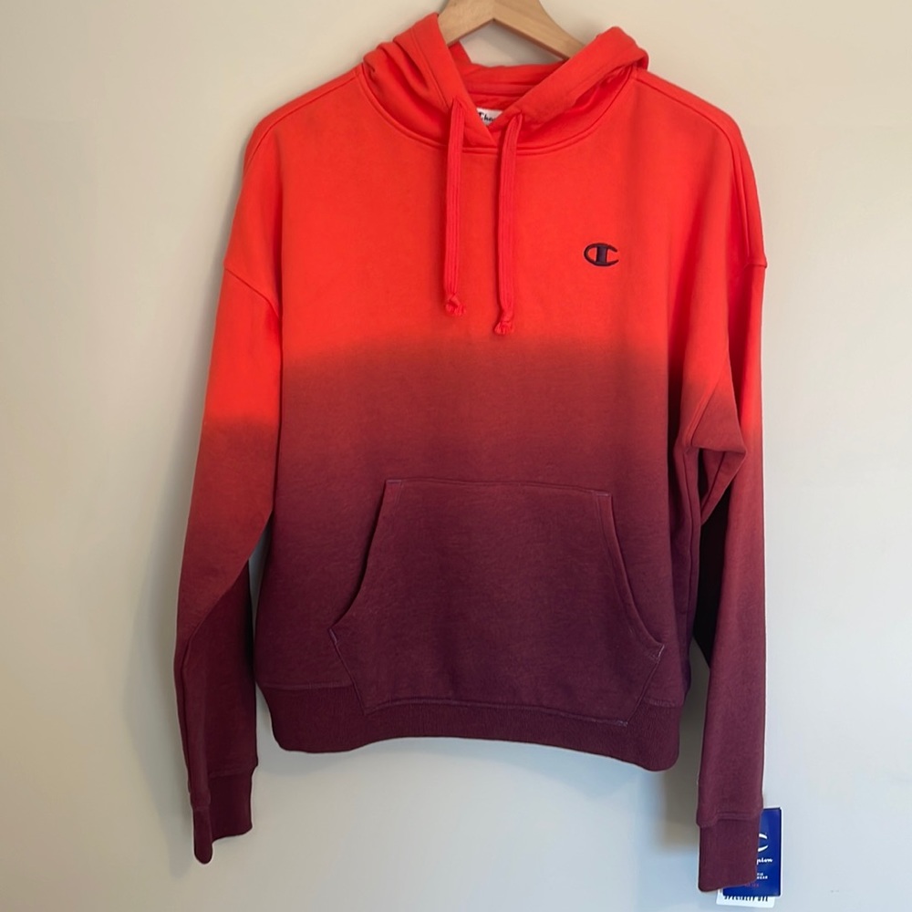Cool Women’s Champion Dip Dye Hoody Sweatshirt M Medium NWT